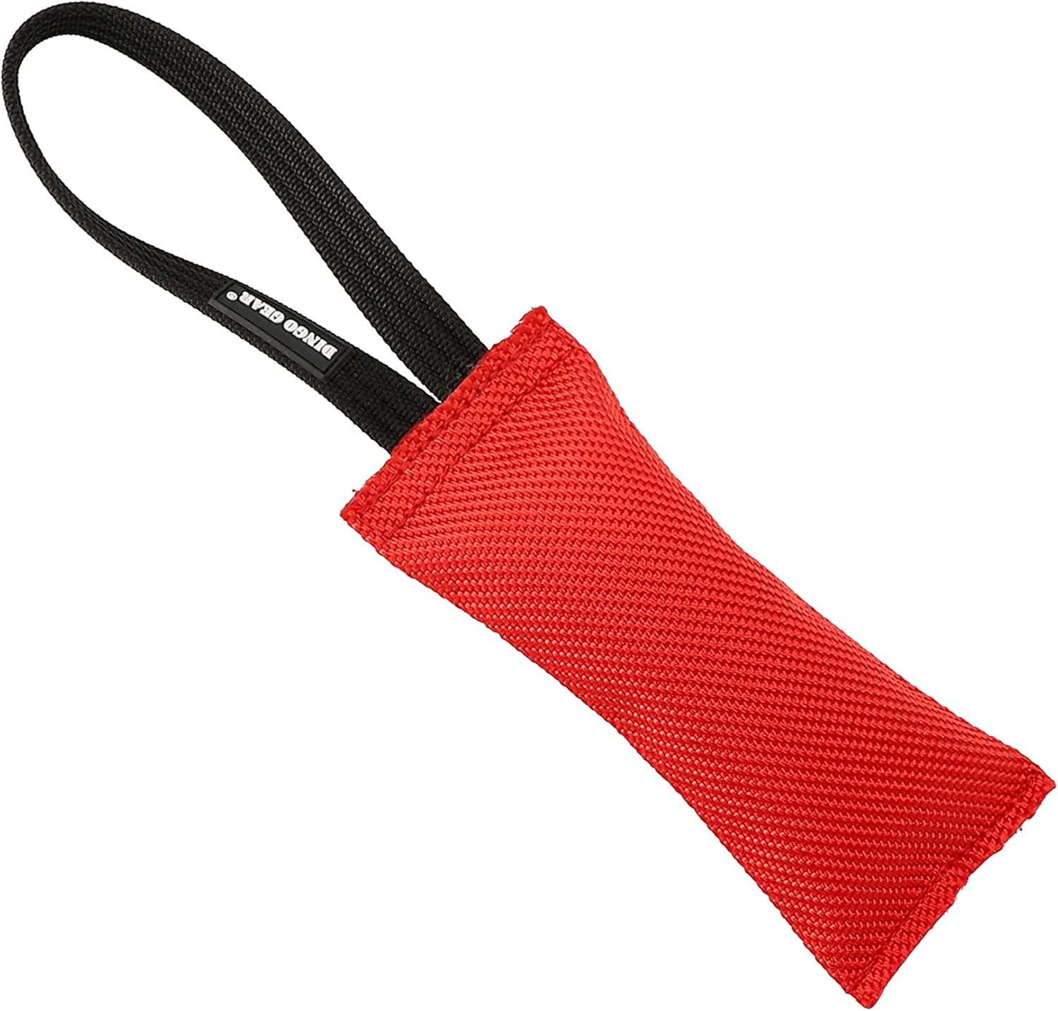 Dingo Gear Firehose Bite Tug 1 Handle Heavy Duty Toy for K9 IGP Dog Training Sports Play Fetch Bite Work Floating Tug of War to Fire Up Prey Drive Size XL Red S00296