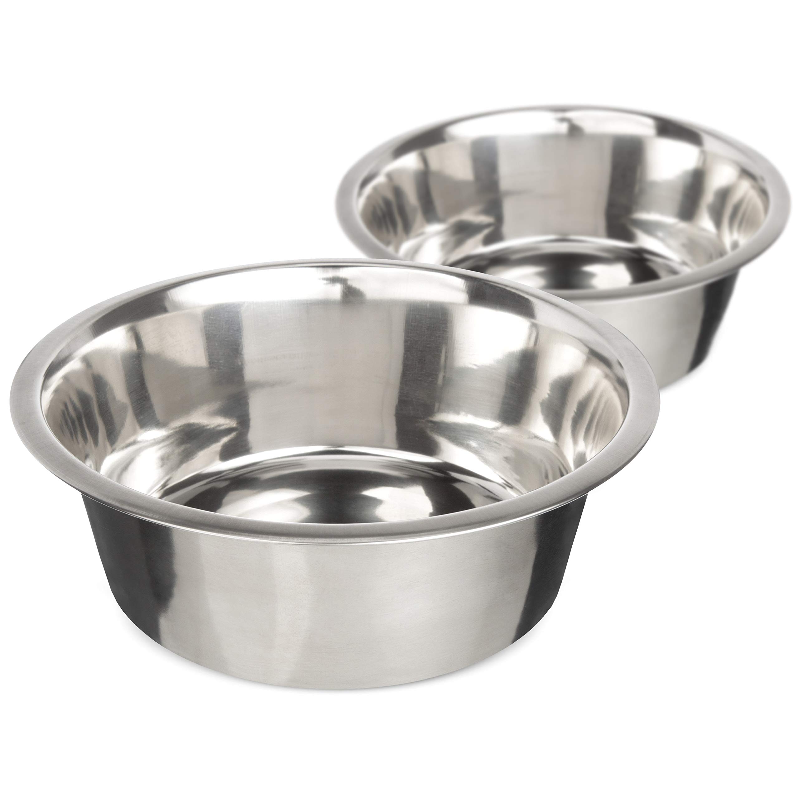 7 Cup (56 oz.) Stainless Steel Dog Bowls, Set of 2 Neater Feeder Replacement Bowls (M/L E…