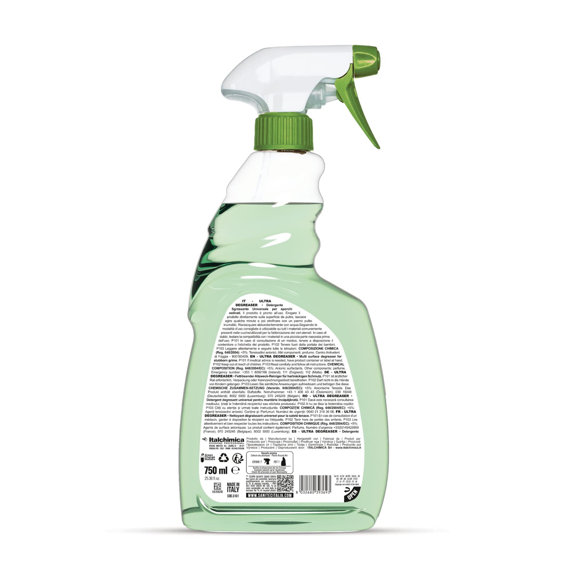 Sanitec Green Power Sgrassatore, Ecologico, Spray 750 ml