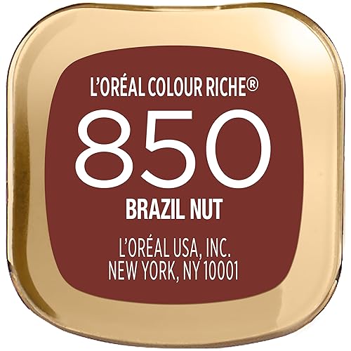 Vista 207 de L'Oreal Paris Colour Riche - Lápiz labial satinado para labios hidratados, maquillaje de labios con aceite de argán y vitamina E, vale la pena, 0.13