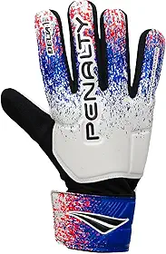 Luva de Goleiro Penalty Adulto Delta 1 Para Todos os Pisos Cor:Branco+Azul;Tamanho:10;Gênero:Unissex