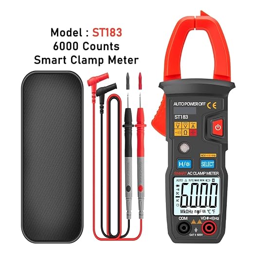 Multímetro Pinza Digital ST183 FUSWIP Medidor de Voltaje AC/DC, Corriente AC, Capacitancia y Resistencia miniatura 4