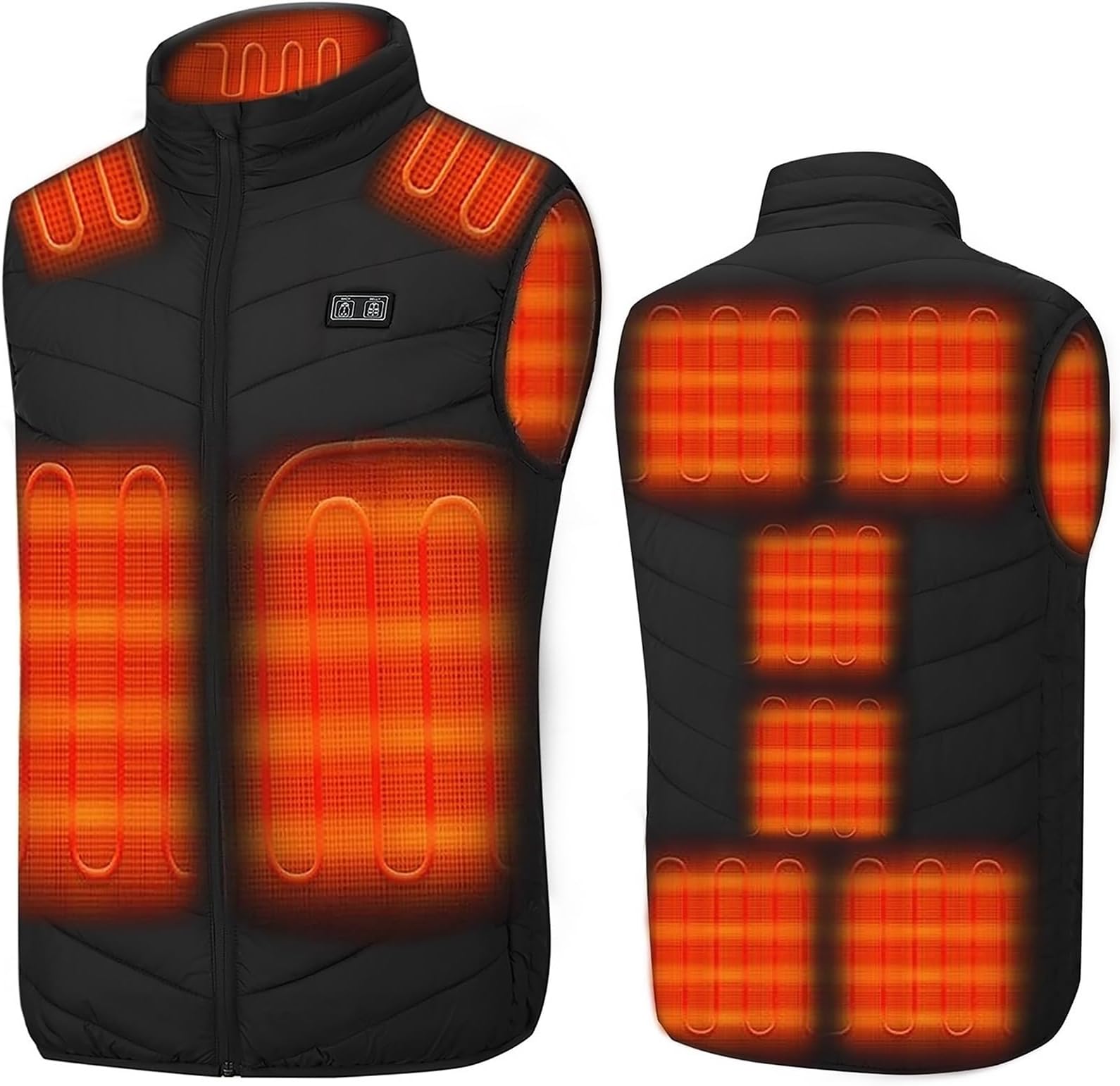 MXYKJOHeated Vest for Men and Women, Electric Heated Jacket with 6 Heating Zones, Winter Warm Heated Body Warmer Gilet with 3 Adjustable Temperature for Outdoor Motorcycling Cycling Hiking Skiing