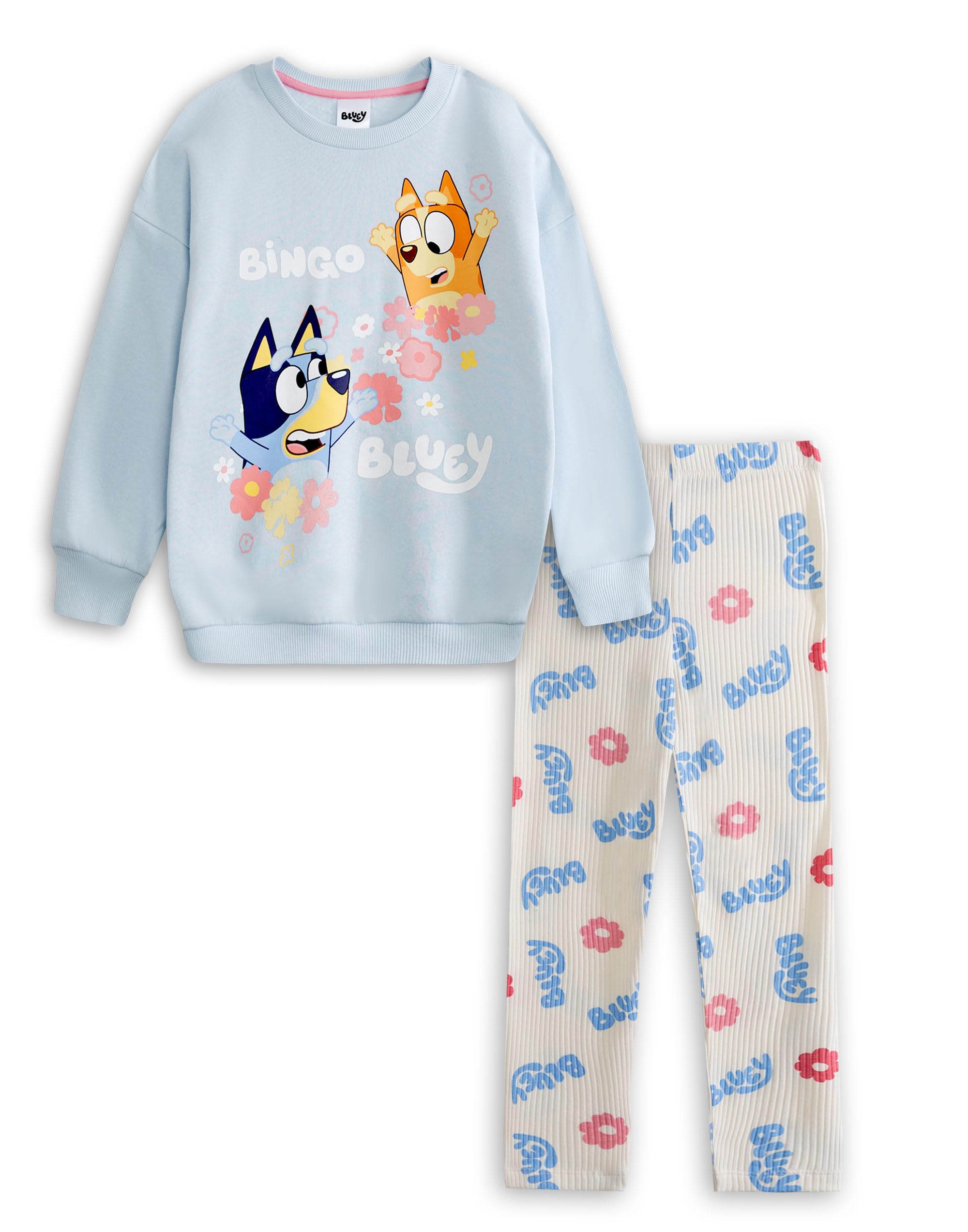Bluey - Girls - Sweatshirt and Joggers Set - 3-4 Years - Blue