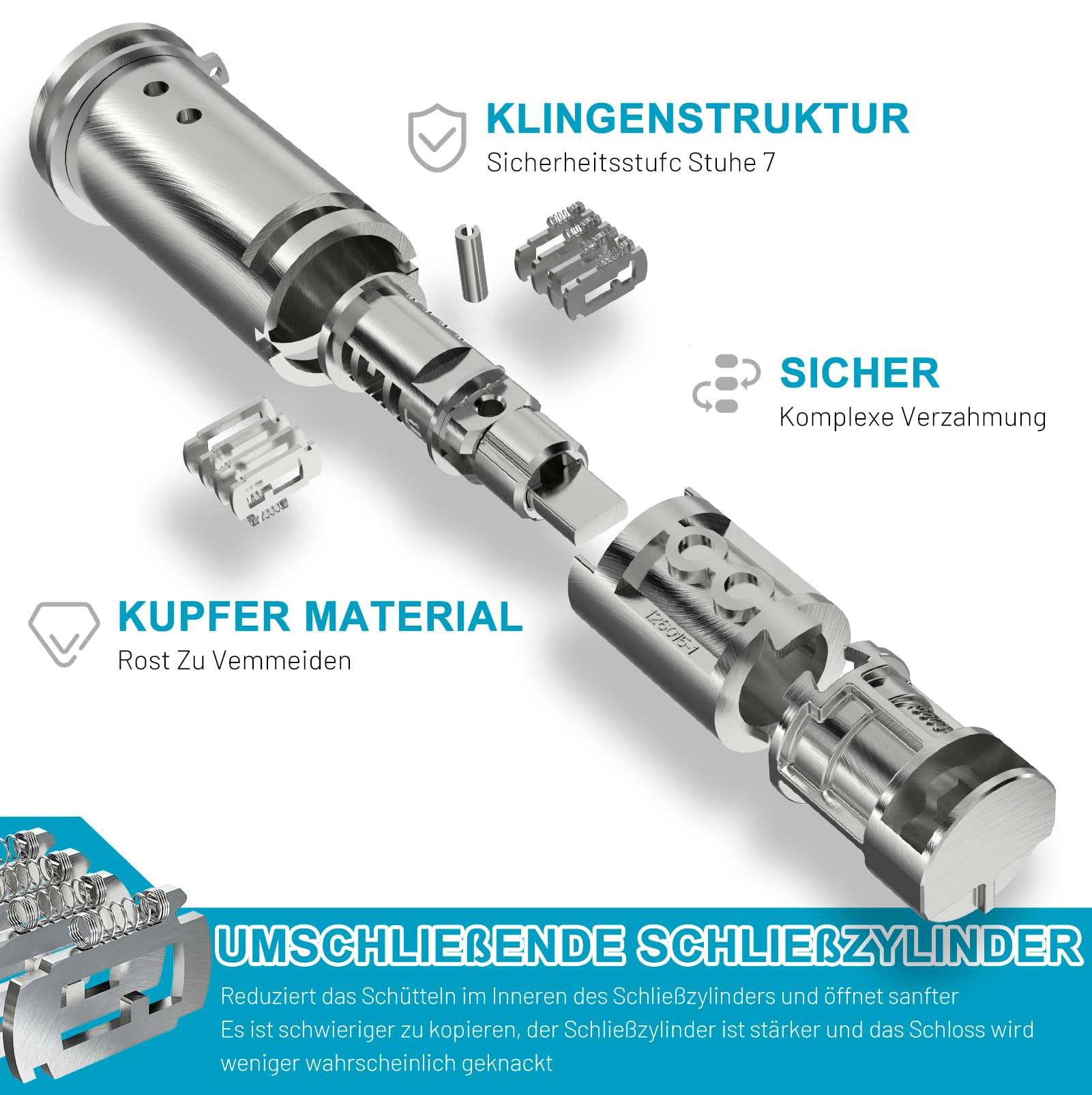 TECHCYC Fahrradschloss, Faltschloss Fahrrad 86cm mit Halterung, für E-Bike & Roller, Robustes & kompaktes, Hohe Sicherheit Klappschloss mit 3 Schlüssel für Pendler und Reisen (86cm)
