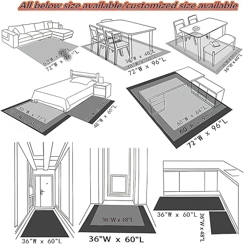 Miniatura 6 de Alfombra vintage bohemia de mediados de siglo, 6 x 8 pies, estampado geométrico abstracto retro negro y naranja, moderno y contemporáneo,