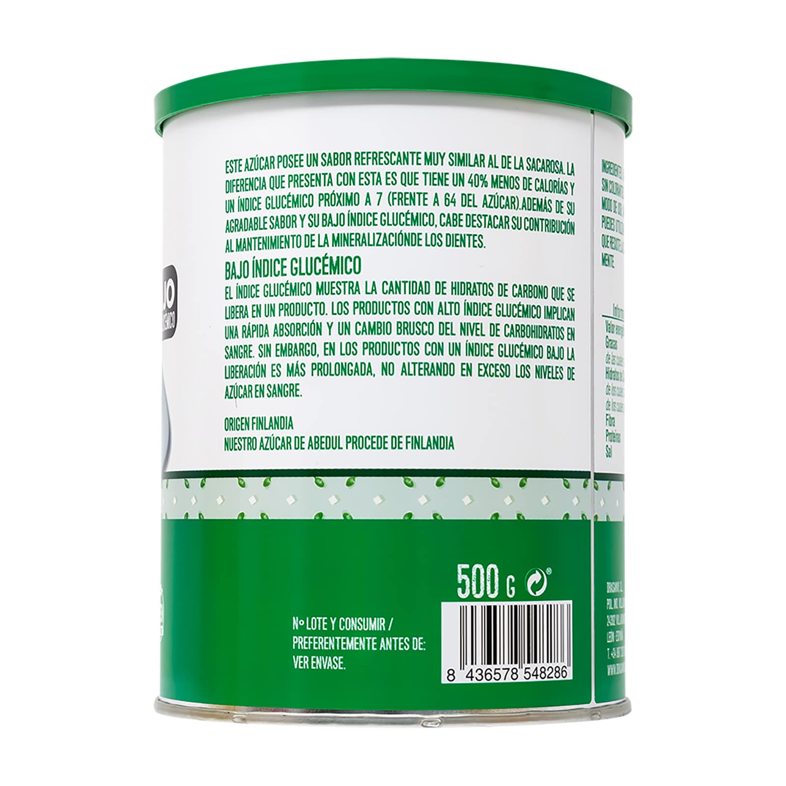 Drasanvi ECOSANA AZÚCAR ABEDUL CERTIFICADO BIO by - Bajo Índice Glucémico - VEGANO - SIN GLUTEN - 500g