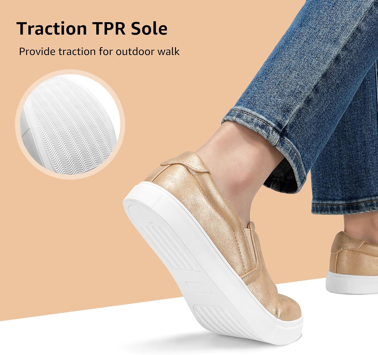 STQ Slip On Shoes for Women Comfort Fall Loafers Soft Business Casual Sneakers - Image 7