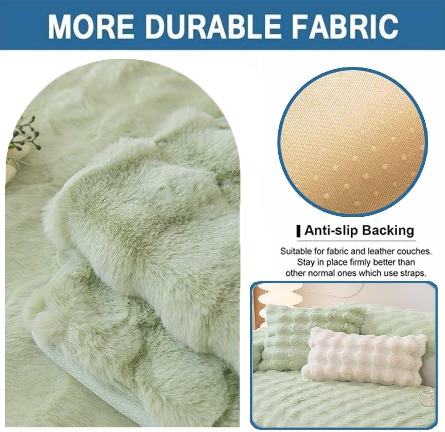 L-Shaped Sofa Slipcover，1/2/3/4 Seater Couch Cover Velvet Plush & Thick Quilted Corner Protection Anti-Slip Reversible Design Machine Washable Sectional Cover for Ultimate Furniture Shield(A,70x150cm)