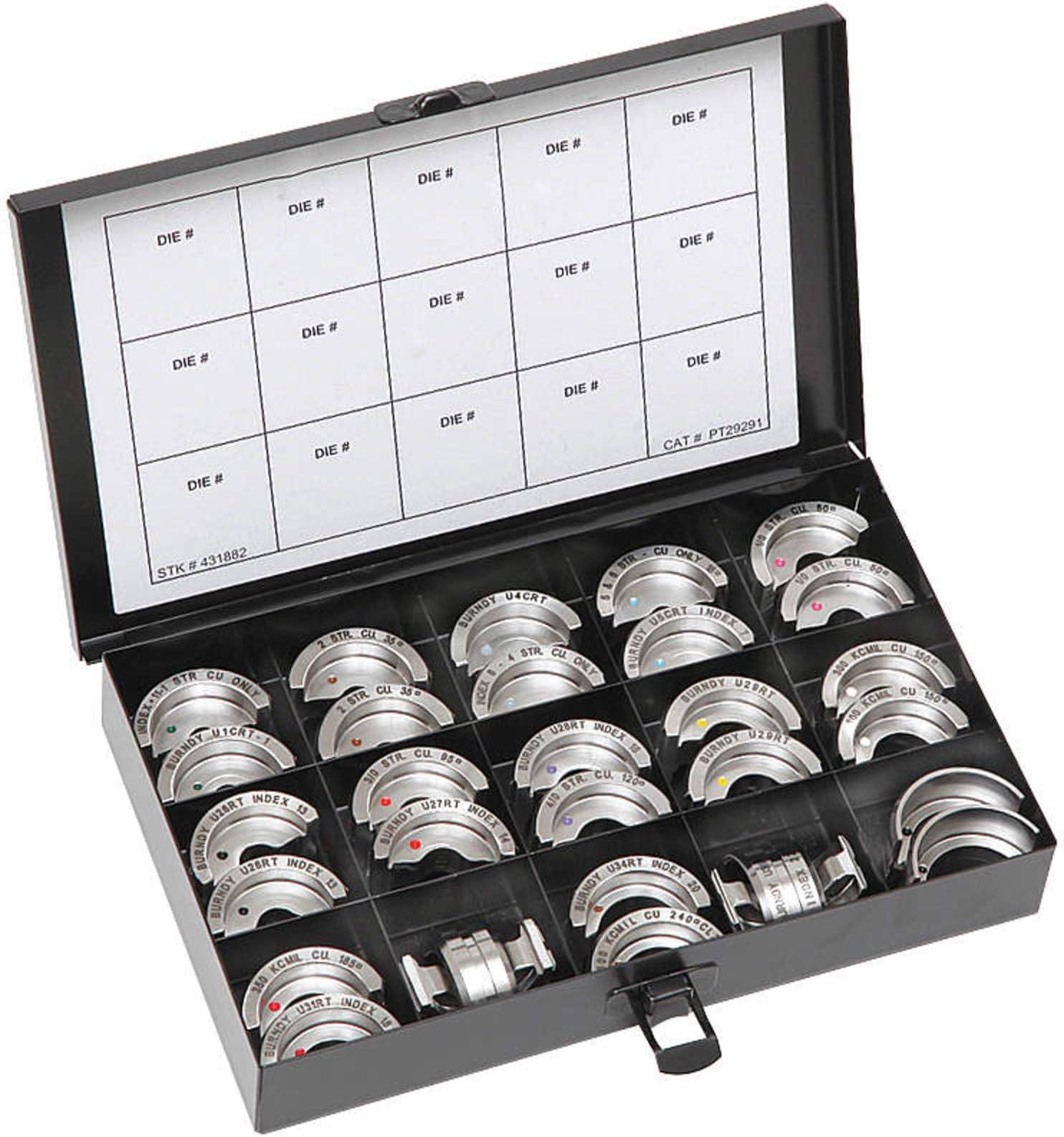 U Die Kit for Aluminum, 6 AWGto750 Kcmil