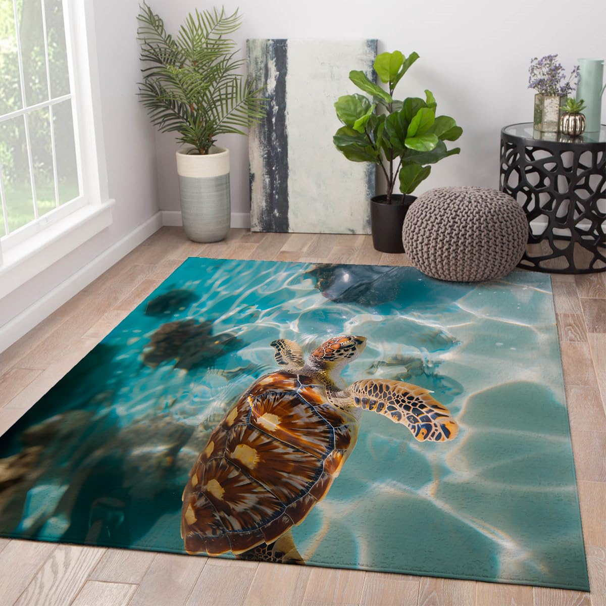 Tapis lavables 180x240cm antidérapant et facile à nettoyer en machine