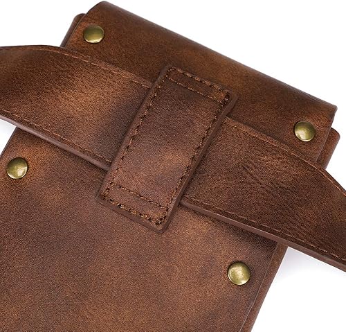 Miniatura 7 de Steampunk - Bolso cruzado de hombro estilo mensajero, cintura gótica, riñonera con cadena, pierna caída, cadera, cinturón