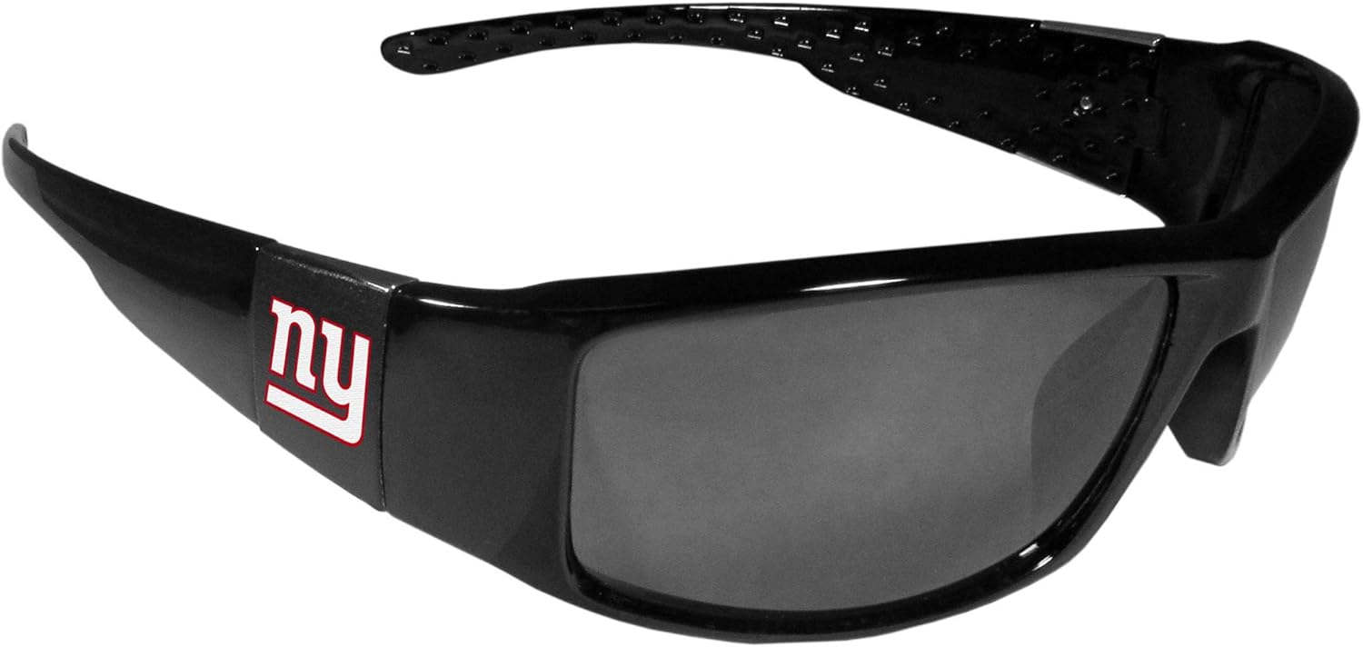 NFL Siskiyou Sports Fan Shop New York Giants Black Wrap Sunglasses One Size Black : Sports & Outdoors