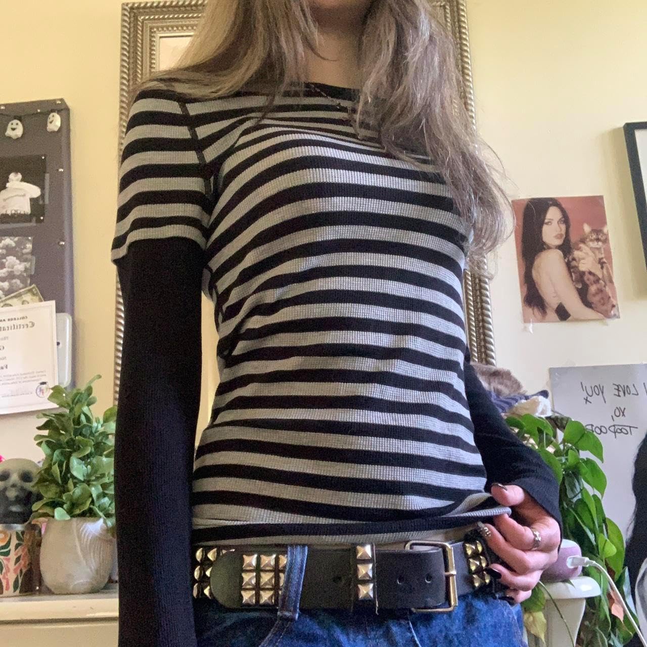 Y2k Grunge Shirts Fairy Gothic Tops Women Vintage Aesthetic Graphic Baggy Tees 90s E Girls Emo Top Harajuku Clothes - Image 5