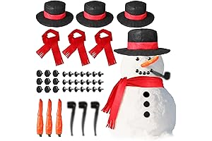 42-Piece Snowman Decorating Kit: Festive Makeover for Your Snowy Friend!