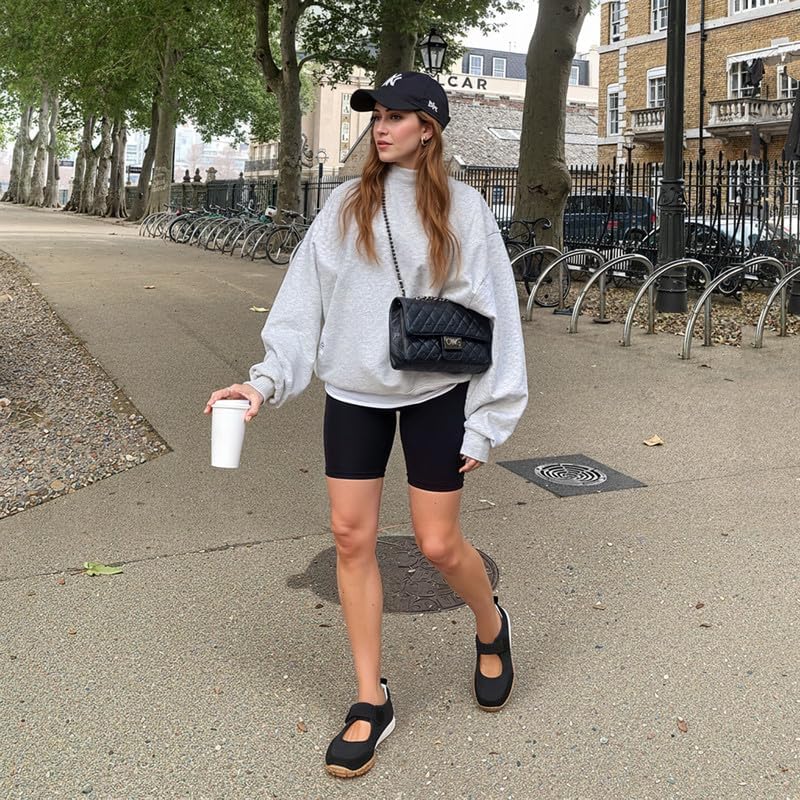 COOLLULU Mary Jane Shoes Sneakers for Women Fashion Ballet Sneakers with Foam Insole Non Slip Sneakerinas Retro Tennis Lightweight Flats Footwear for Daily Walking Causal Dressy - Image 2