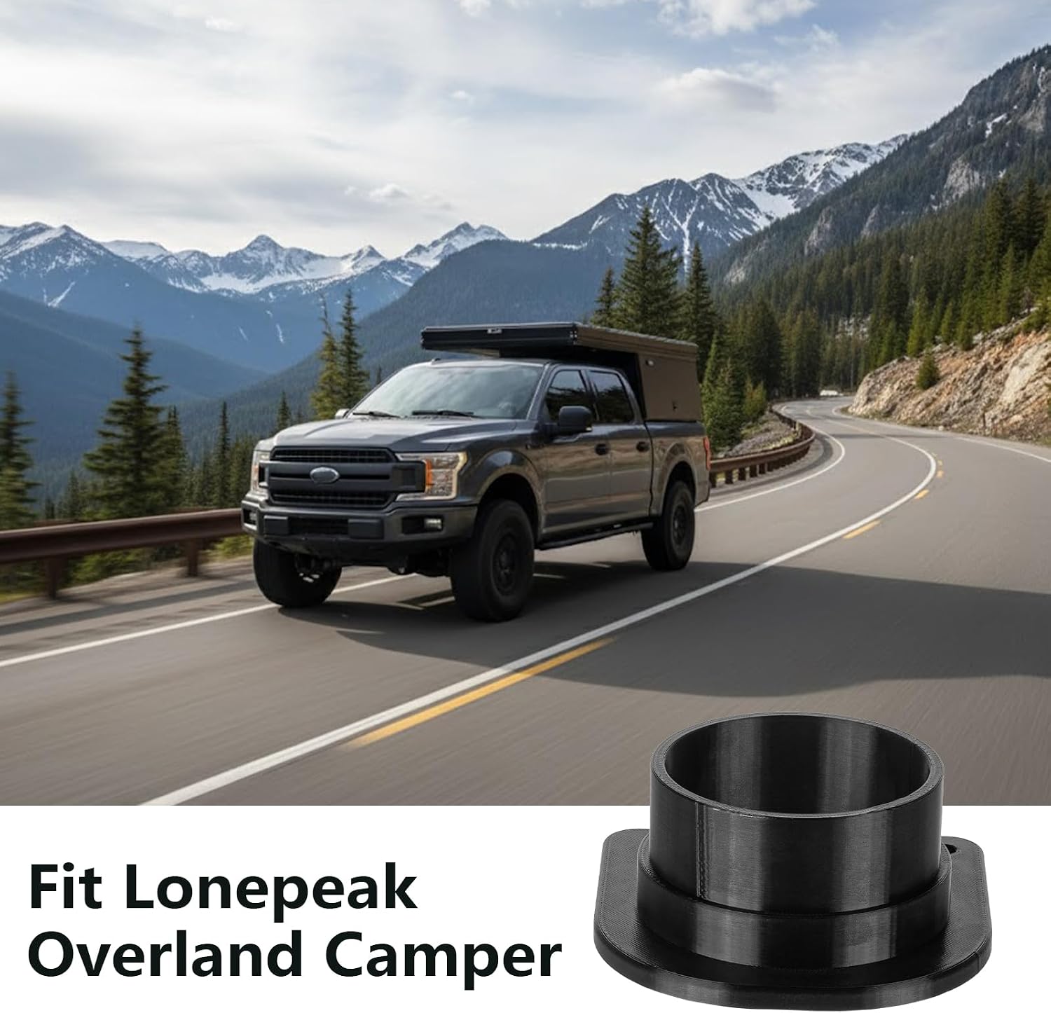 Attach Mount Compatible with Lone Peak Overland Camper, Quick-Attach Diesel Heater Port Mount Compatible with Lone Peak Overland Campers, Easy-Install Adapter Port for Fast Connection(3Inch)