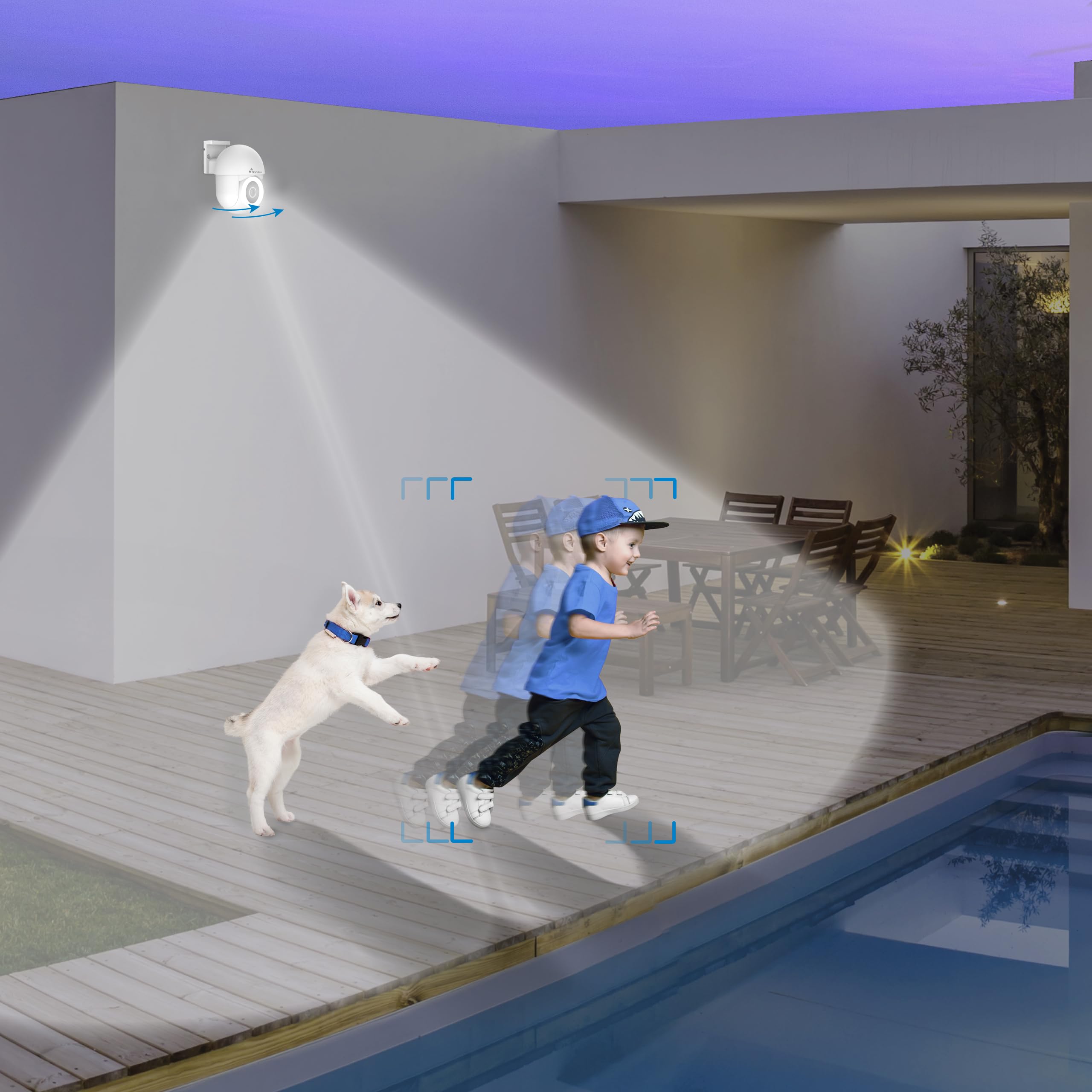 Nivian NVS IPC 06 BAT Wi Fi Camera met Accu, PIR Detectie & Audio