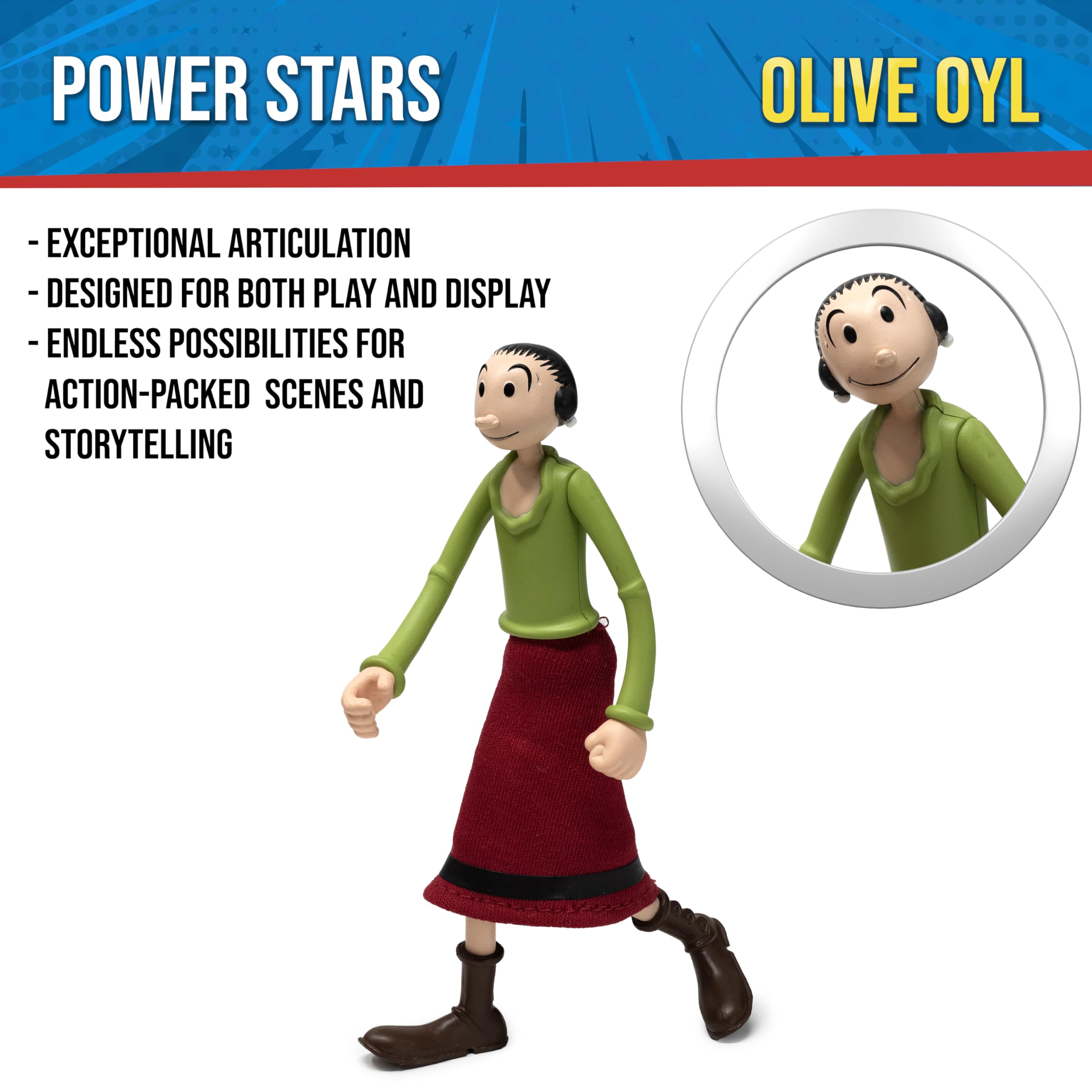Amazon.com: Boss Fight Studio Power Stars Olive OYL Action Figure