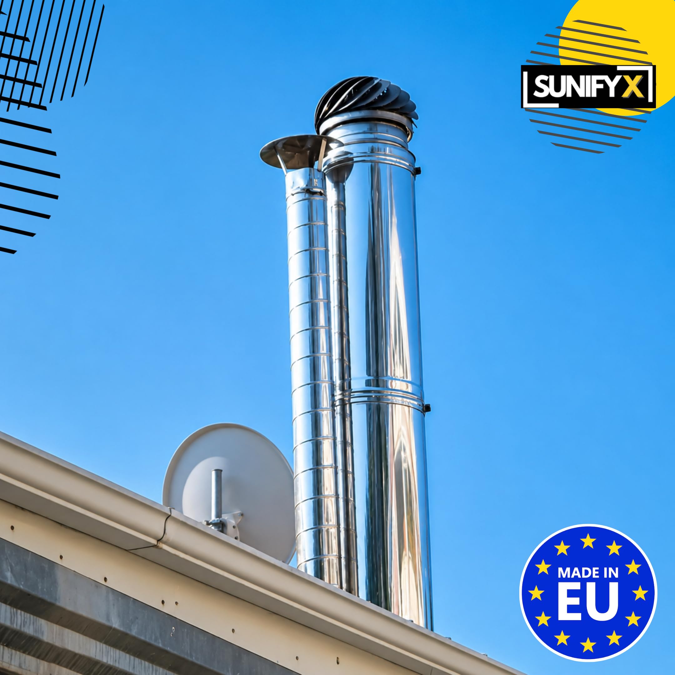 150 mm Kaminaufsatz Edelstahl Drehbar – SUNIFY Schornsteinaufsatz Windbetrieben – Anti-Rauchzug Kamin Hut – Kaminhaube Lüftung Rotierend Für Ofen Schornstein | Schornsteinaufsatz, Zugverstärker, Schornsteinhaube, Kaminabdeckung, Kamin Ventilator, Kaminkug