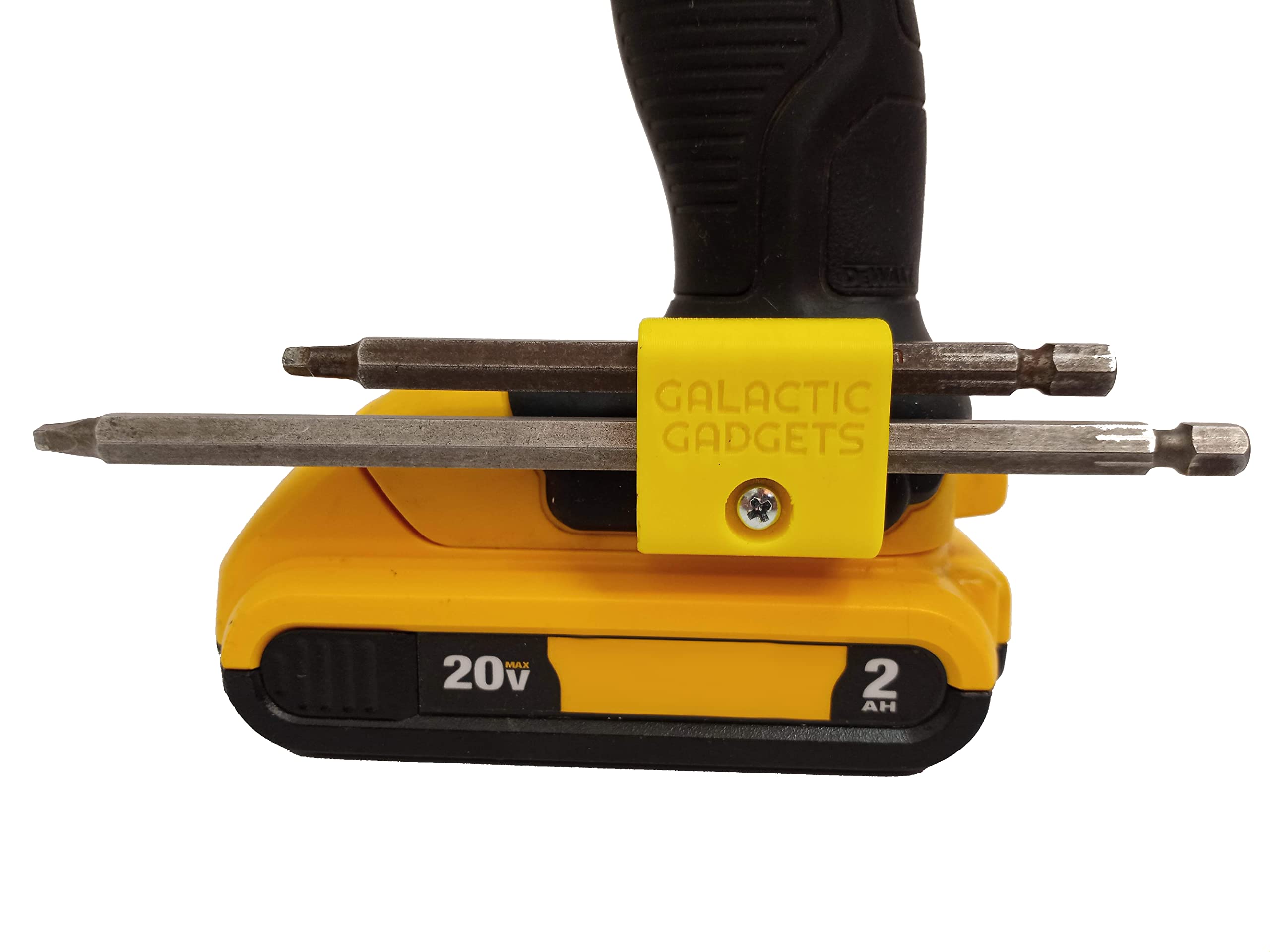 Długi uchwyt magnetyczny do bitów Dewalt 20 V, bezpiecznie trzyma długie i krótkie bity - Galactic Gadgets (żółty)