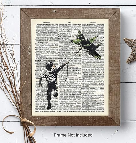 Miniatura 7 de Banksy - Póster de graffiti para pared, militar, avión de combate de la fuerza aérea, regalo para fanáticos del arte callejero, póster de fotos de