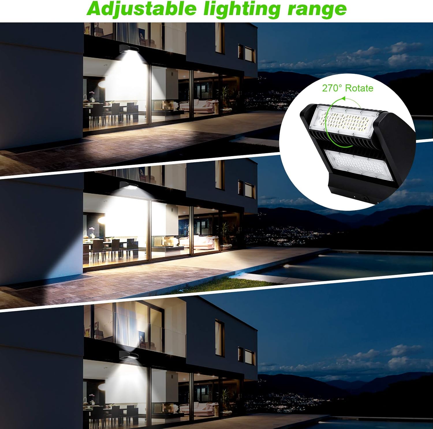 Up To 40% OFF LED Wall Pack 80W 5000K Natural White 12800LM IP65 Waterproof Rotary Adjustable Wall Light Industrial Residential Commercial Lighting Lamp Super Sale ๐ LED Wall Pack 80W 5000K Natural White 12800LM IP65 Waterproof Rotary Adjustable Wall Light Industrial Residential Commercial Lighting Lamp