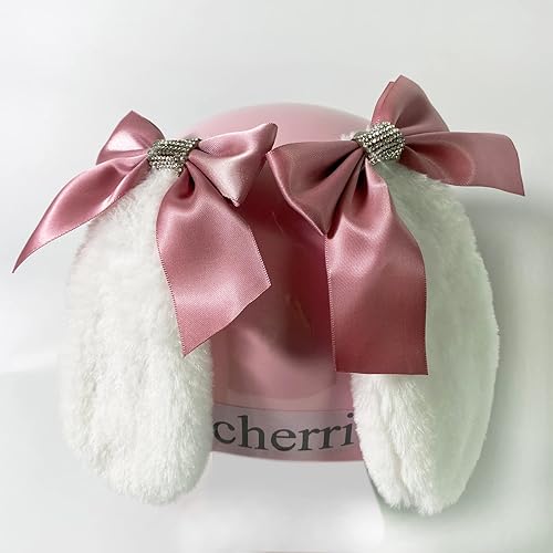 Accesorios para casco orejas de conejo con cristal