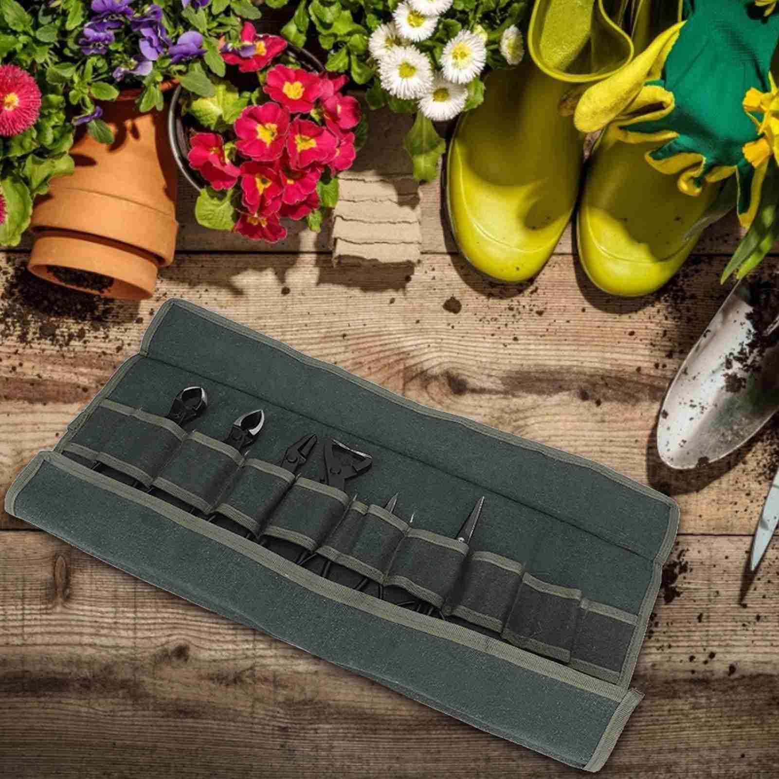 Juego de Herramientas para Bonsái Kit de Recorte de Jardín Profesional de 6 Piezas Tijeras de Acero Alicates para el Cuidado de los Árboles Bonsái Mantenimiento de