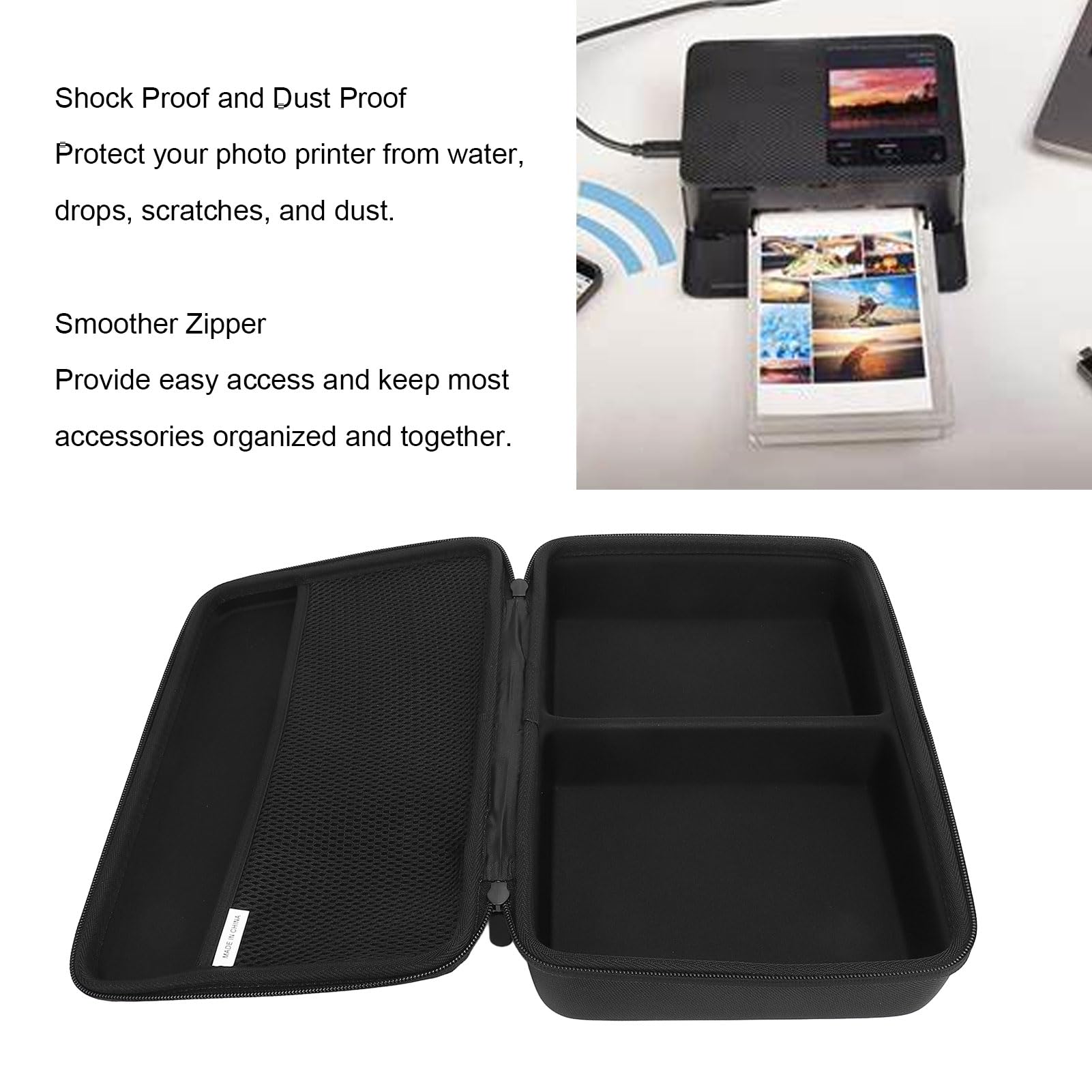 Estuche Rígido para Selphy CP1500 CP1300 CP1200 Impresora Fotográfica Compacta y Accesorios, Estuche Rígido, Bolsa de Viaje Protectora