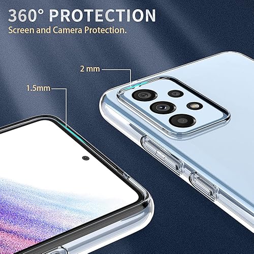 Miniatura 3 de Funda transparente para Samsung Galaxy A53. Funda protectora de silicona TPU de plástico transparente para Samsung A53 resistente a los arañazos