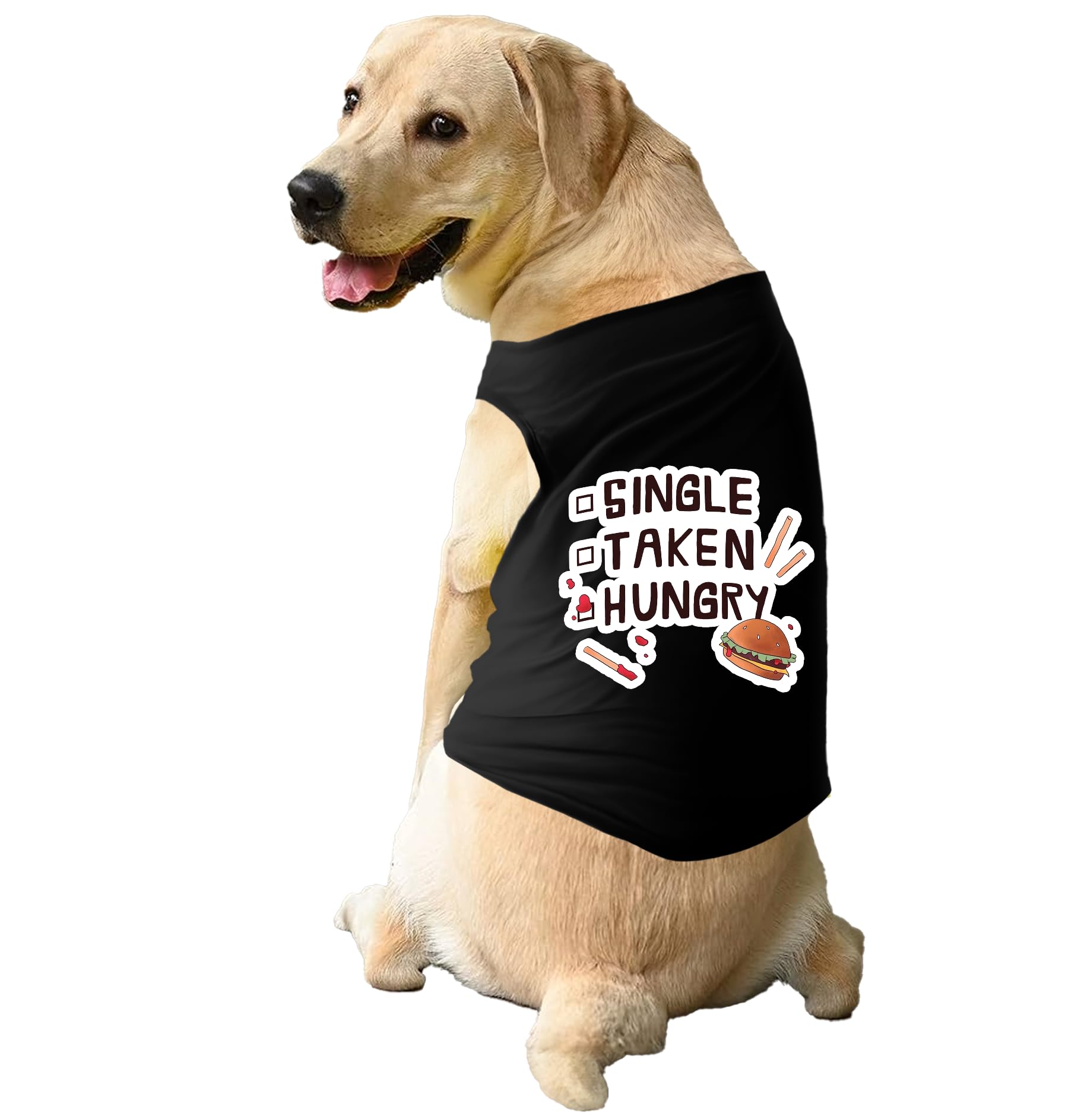Pawsindia Dog T-Shirt Sleeveless | Cotton Tshirt for Extra Small, Small, Medium, Large Dogs & Puppies | Stretchable & Easy to wear Velcro | Machine Wash | Funny Graphic Design | Black | X-Small (B0DCP35WW7) Amazon Price History, Amazon Price Tracker