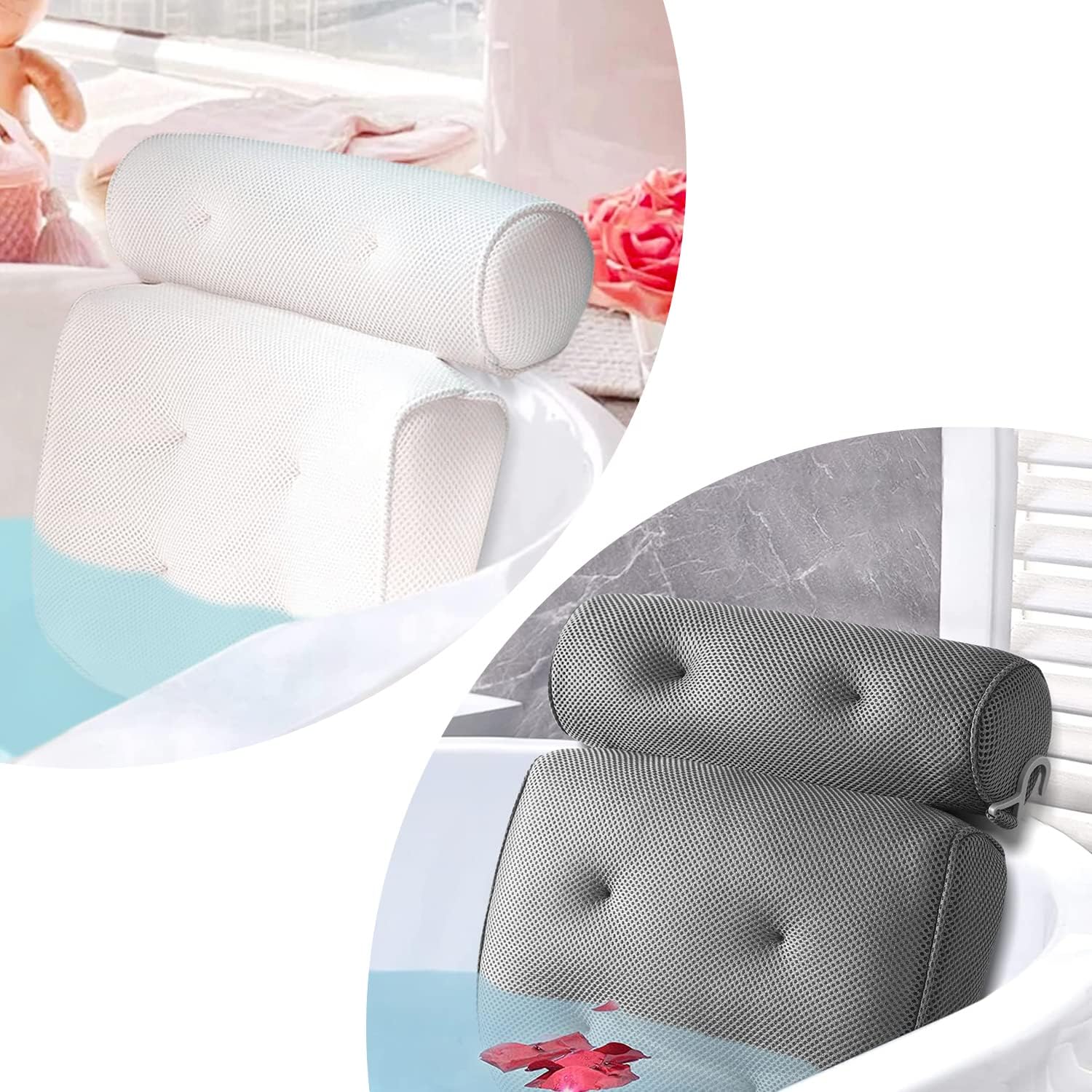 COALA HOLA Luxury Ergonomic Bathtub Pillow Extra Thick Spa Bath Pillow for Head, Neck and Shoulder Support : Beauty & Personal Care