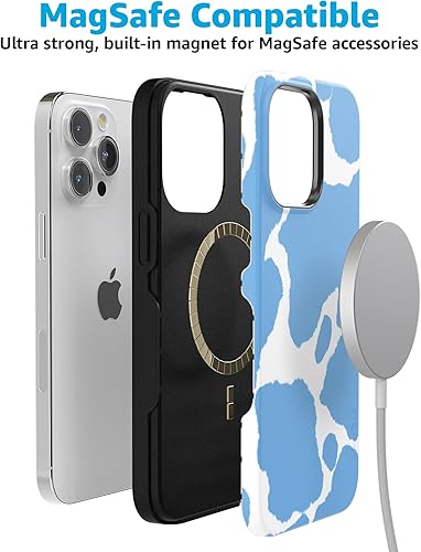 Vista 437 de Casely Funda para iPhone 15 Pro Max Jardín Secreto Flores mixtas Funda atrevida Compatible con MagSafe y botón de acción Secret Garden