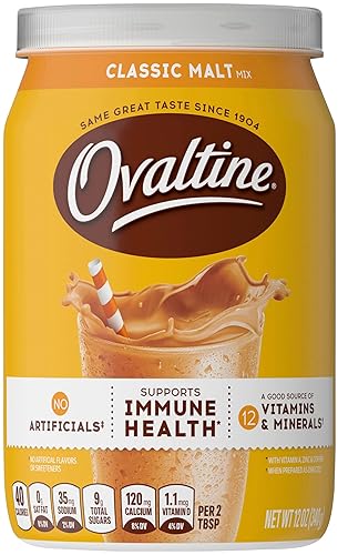 Ovaltine Mezcla de leche con sabor a malta, 12 onzas