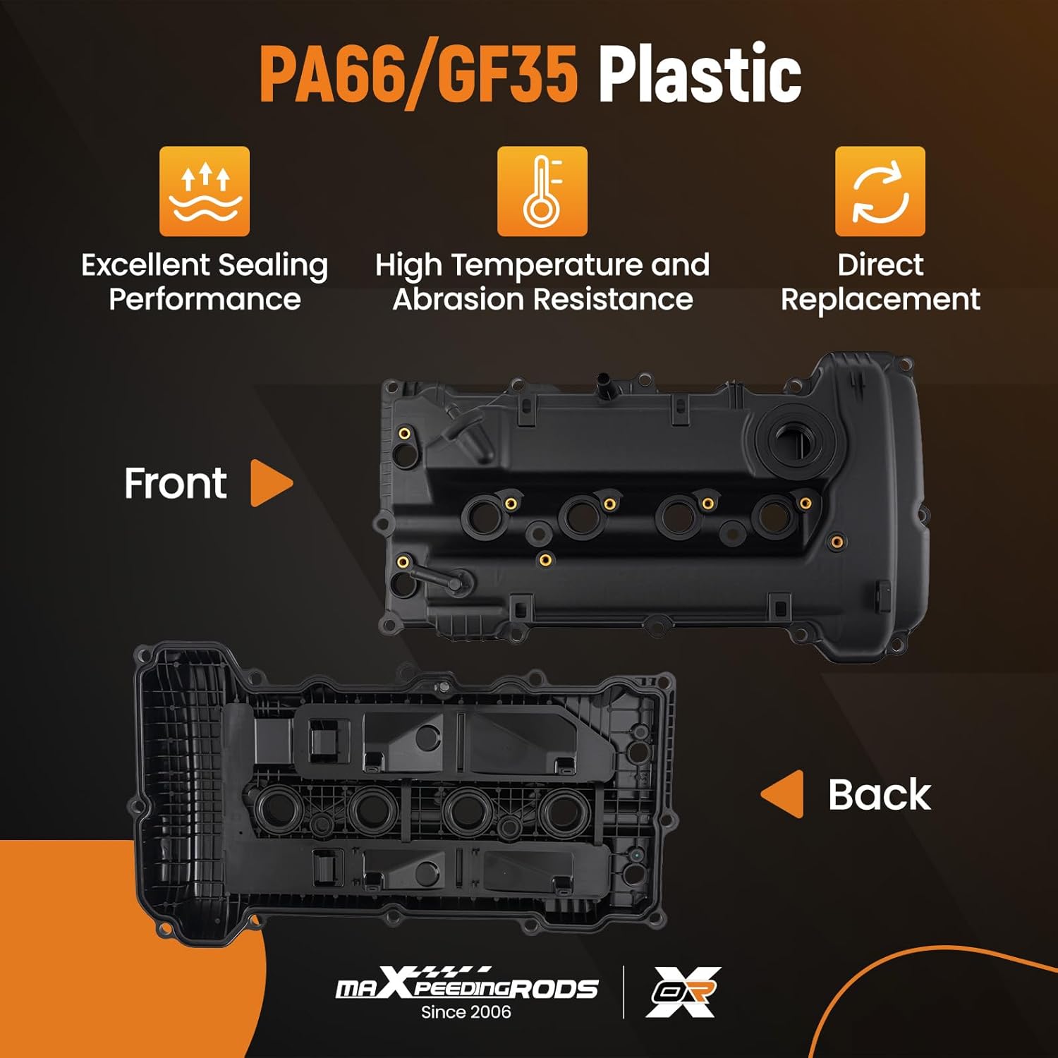 maXpeedingrods Engine Valve Cover for Hyundai Elantra Sedan 2017-2018, for Hyundai Kona Sport Utility 2018-2019, for Kia Forte Sedan 2017-2018 L4 2.0L Petrol DOHC Replace 224102E700 22410-2E700