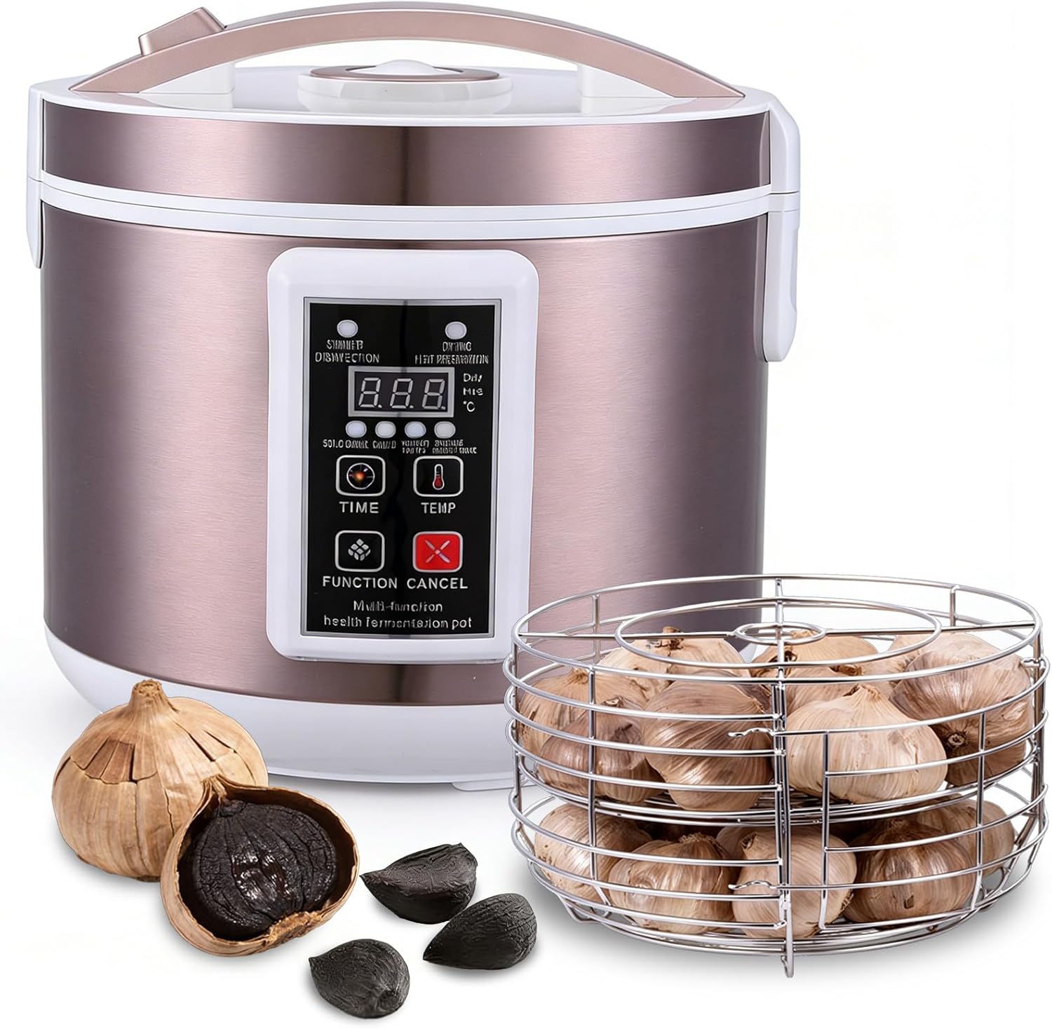 6L Black Garlic Fermenter, Automatic Multifunctional Fermentation Machine for Garlic, Yogurt, Natto, Kimchi, and Sweet Rice Wine, Intelligent Temperature and Time Control