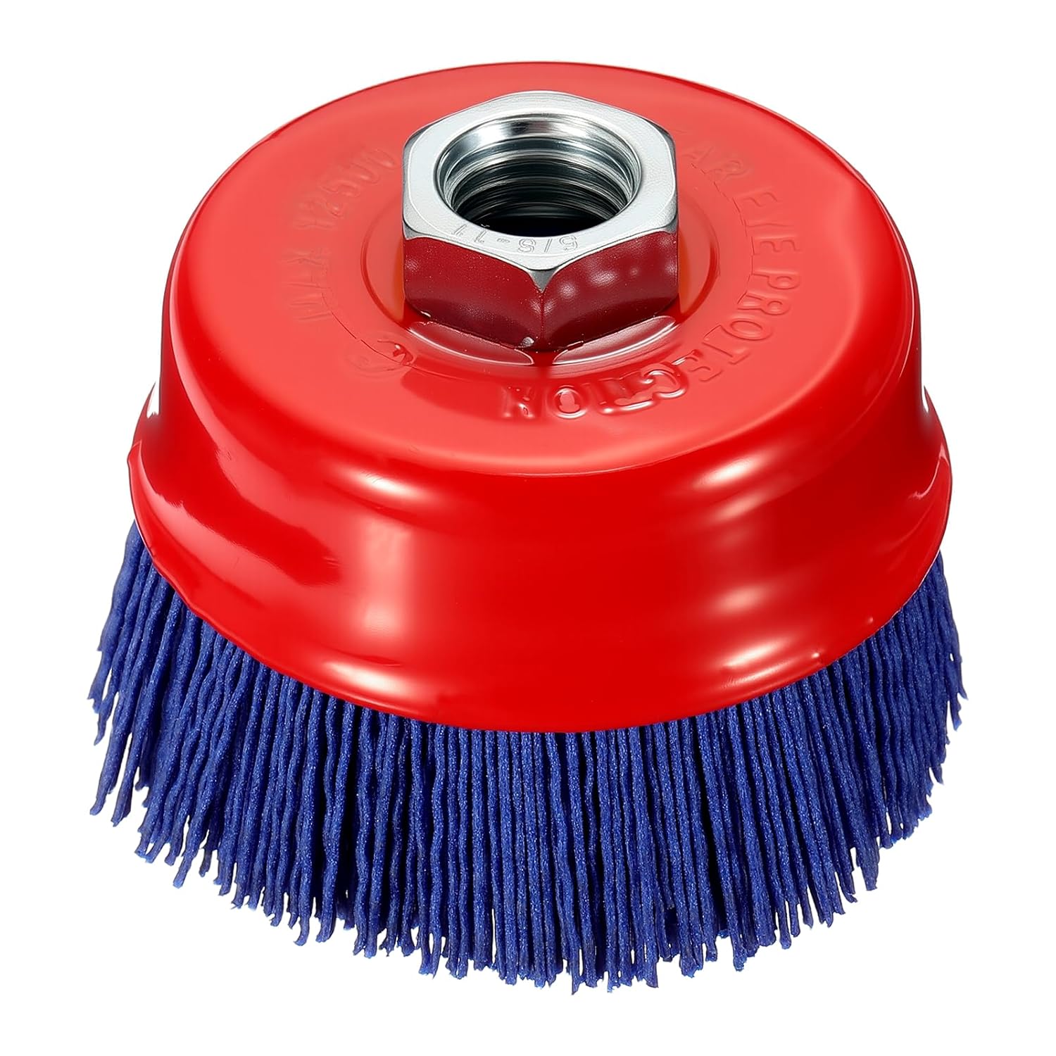 Wire Cup Brush for Angle Grinder, 1pcs 3in Crimped Wire Brush for Grinder with 5/8"-11 Arbor, [for Light Rust Deburring Paint Removal] - 0.05in Nylon Wire/240Grit