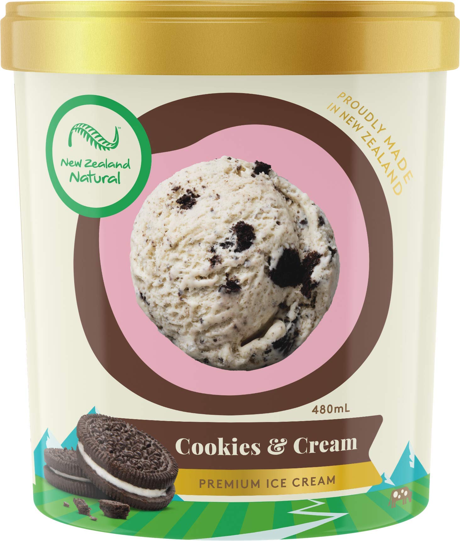 New Zealand Natural Cookies & Cream Ice Cream, Cookies & Cream