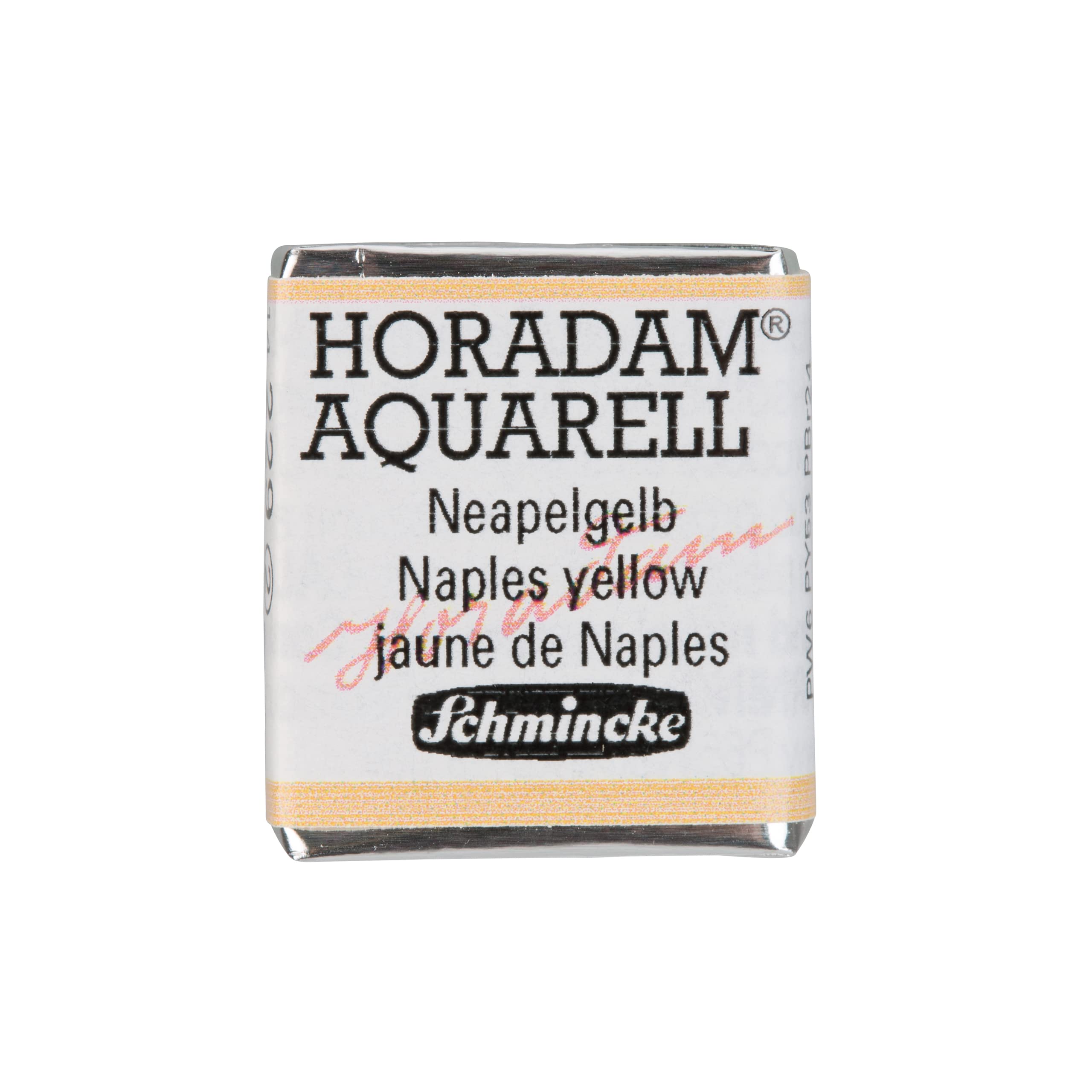 Schmincke 229 Naples Yellow - Horadam® Aquarell - Finest Artists' Watercolours, 14 229 044, 1/2 Pan