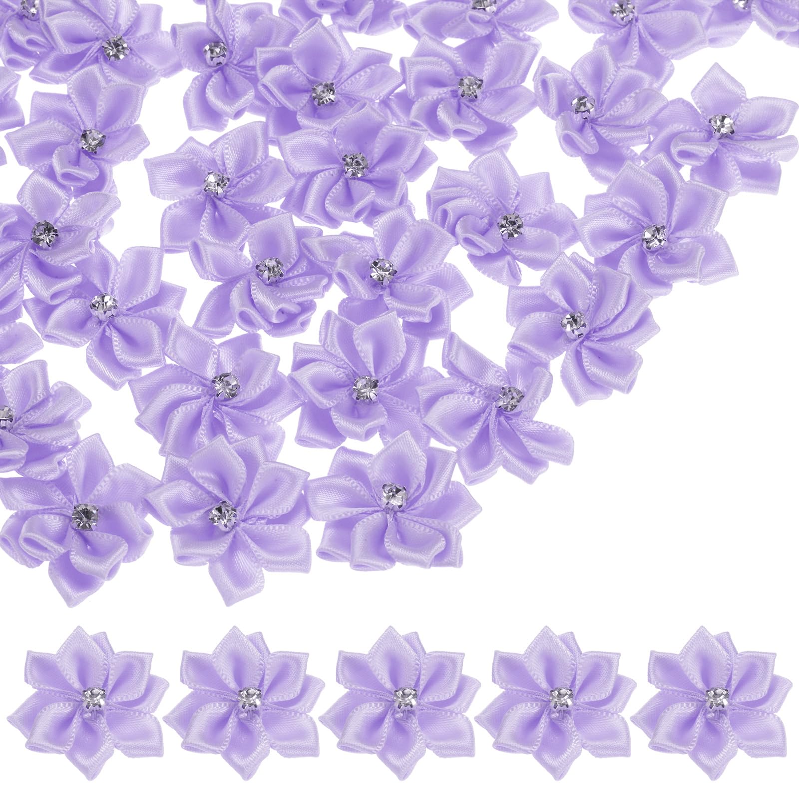 M METERXITY 150-pack Satin Ribbon Flowers