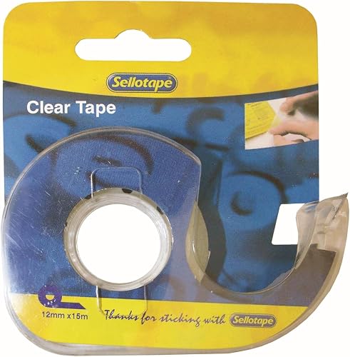 Sellotape TPV8360 Clear + Disp 12mmx15m Carded, Clear