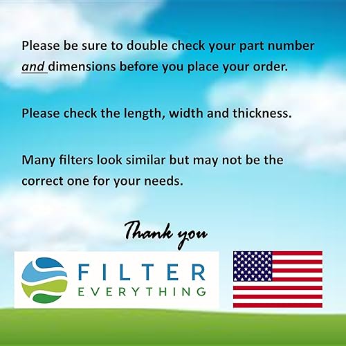 Miniatura 2 de Filter Everything Filtros de carbón de repuesto compatibles con Whirlpool 8206444A - Filter Everything - 6-38 X 6-78 X 38-1 paquete
