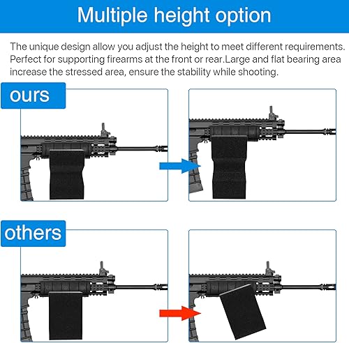 Miniatura 3 de Reposapiés duradero de espuma para disparar al aire libre, rifle ligero y bloque de disparo de pistola, estante grande para armas, buenos accesorios