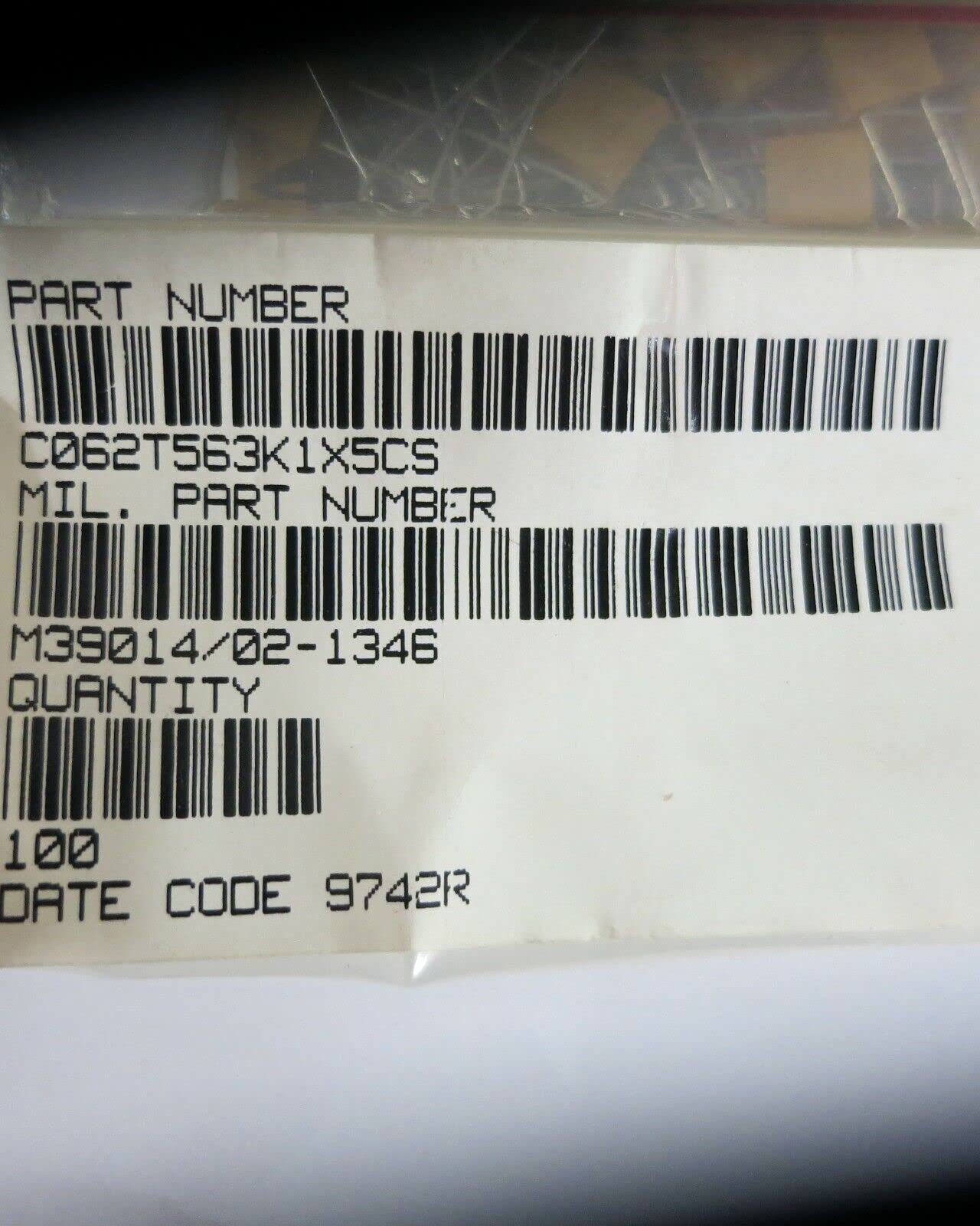 1 PC of C062T563K1X5CS KEMET ** **