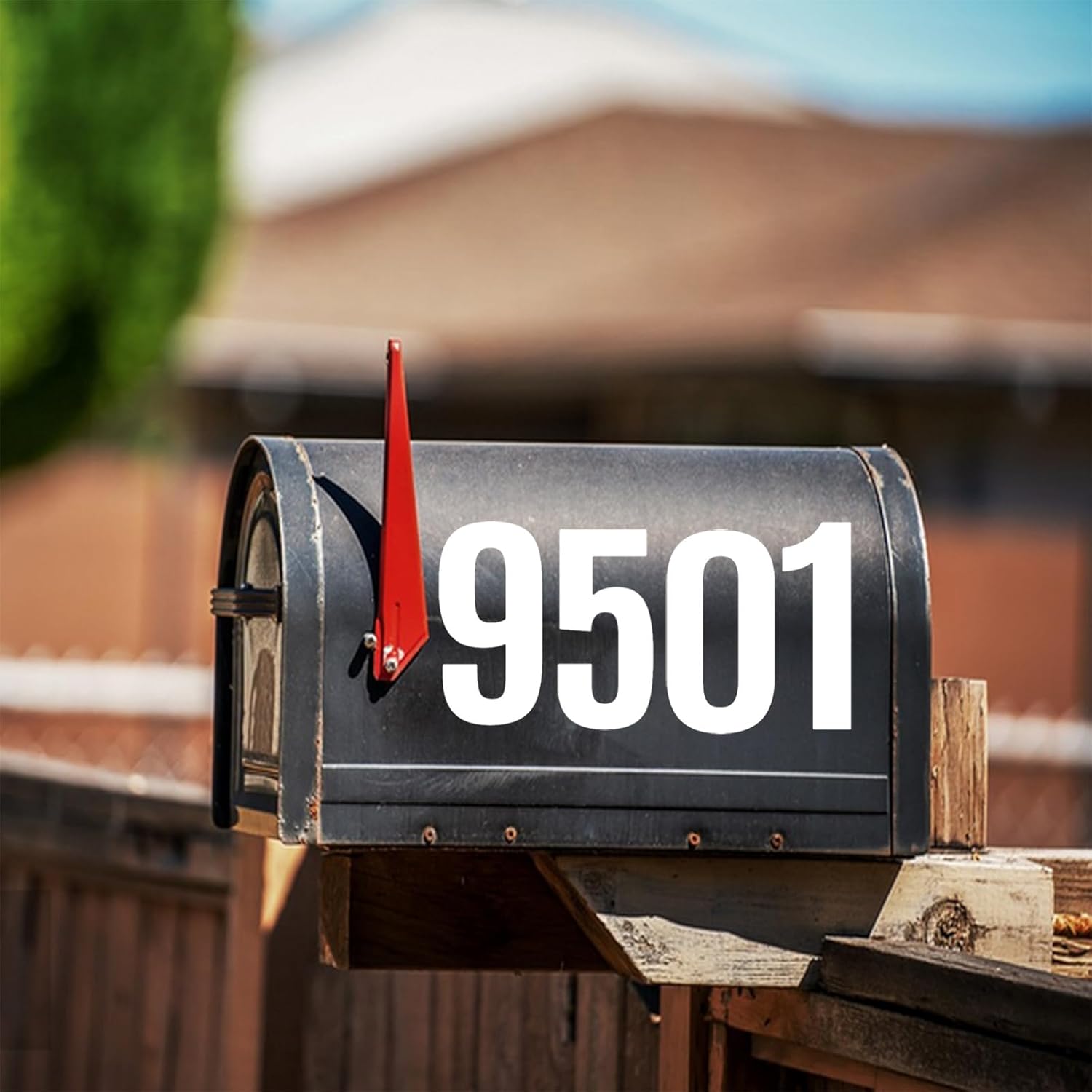 6 Sheets Mailbox Numbers Stickers, 3 inch Self Adhesive Vinyl Waterproof Letter Stickers, LGZJBN Large Decals House numbers for Signs Cars Doors Business Address number, Classroom Decor, Door（black）