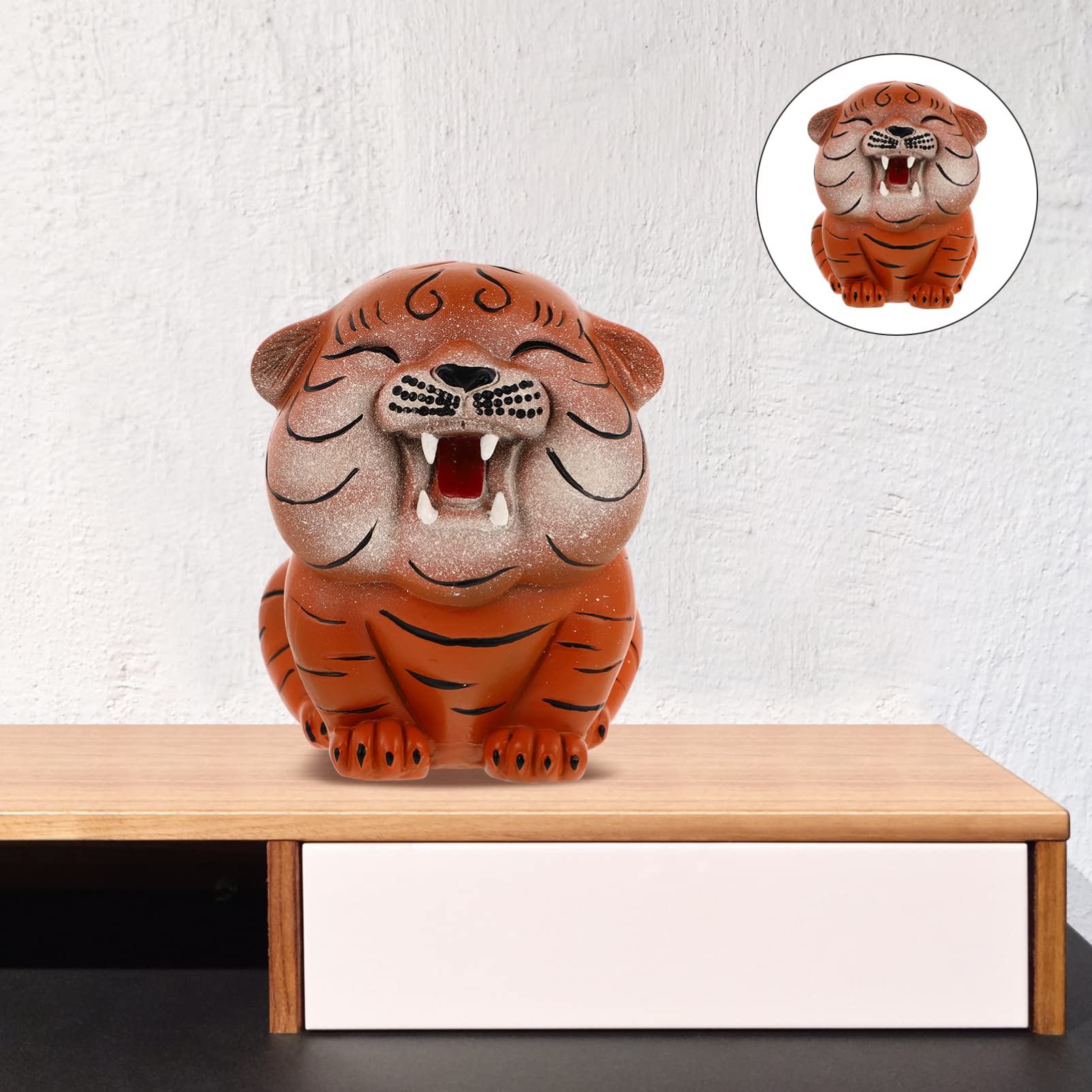 Dekorative Keramik Spardose Tiger als Schreibtischdekoration für Kinder