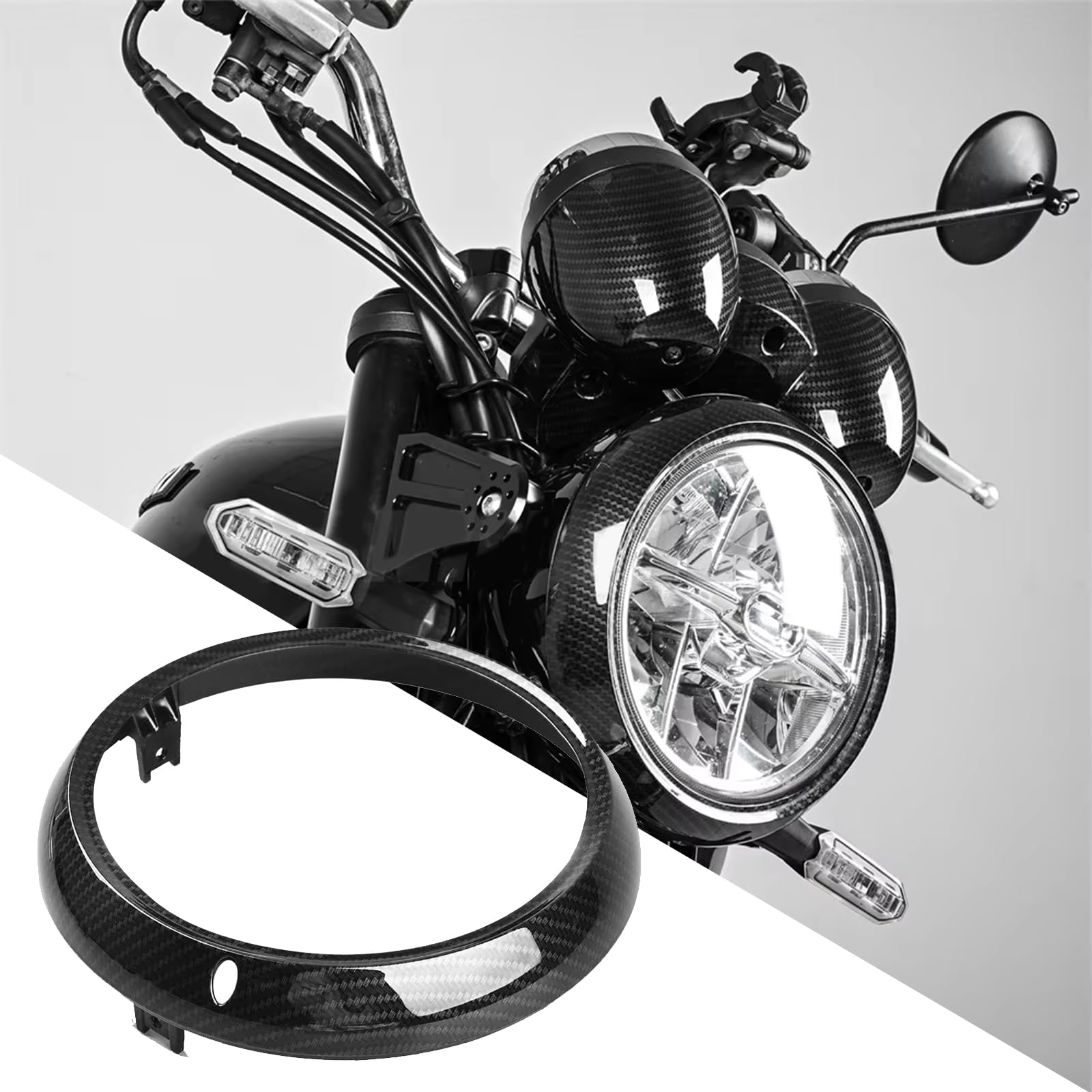 Amazon | FOR W230 W800 W650 W400 2025 2024 ヘッドライトリムメッキ