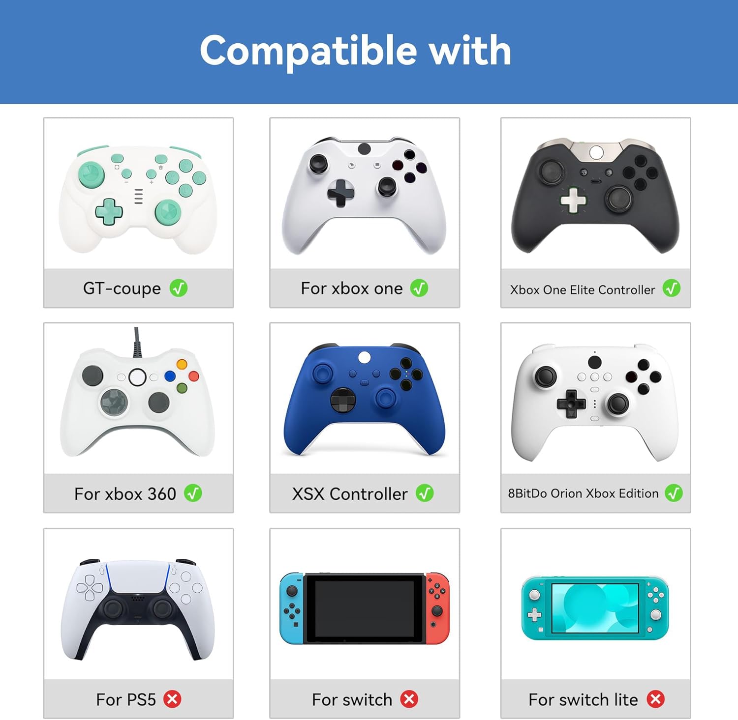 GeekShare 4PCS Silicone Thumb Grip Caps for Xbox One/Xbox Series X Controller,Anti-Slip Joystick Cover Thumbstick Caps - Starry Sky