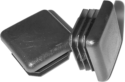 Miniatura 7 de Paquete de 10 (1.5 pulgadas (1-12 pulgadas), calibre 14-20) para longitud interior de 1.35 a 1.42 pulgadas  Tapón cuadrado de plástico negro, tapa